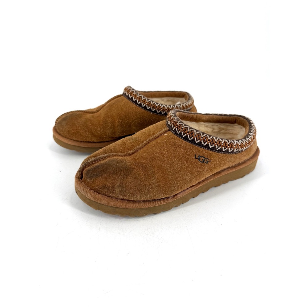 UGG Tasman Slipper Women Size 8 Chestnut Suede Shearling‎ Boho Cozy Casual